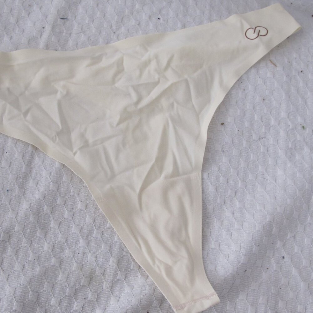 NEW Calia Thong Underwear - Cream - M
